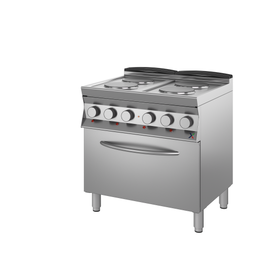 Cucina elettrica a piastre singole con forno - Inoxbim