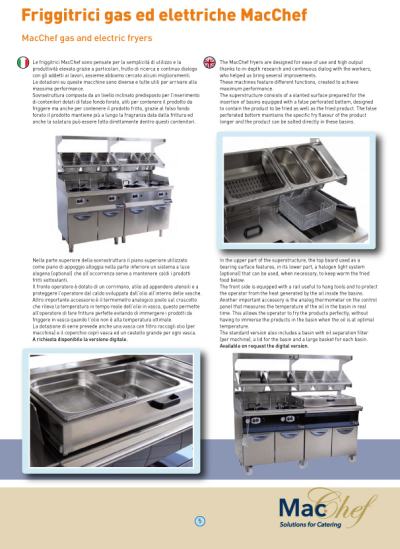 Scheda tecnica Friggitrice con accesso Mac Chef [EN] - Inoxbim